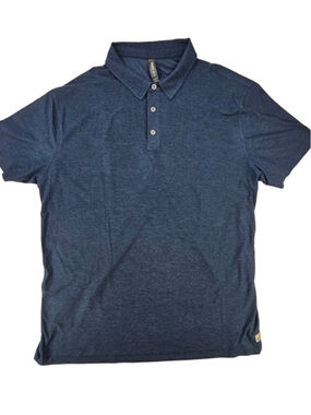 Vuori Strato Tech Polo Mens XL Navy Heather Performance Stretch Shirt V188 NWT